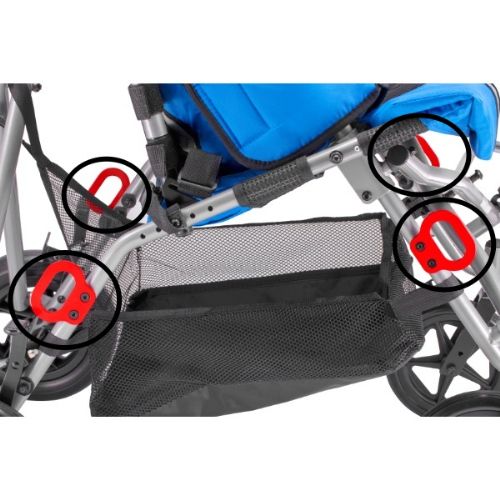 Transit brackets(optional) - tie the stroller in place for a safe bus transit
