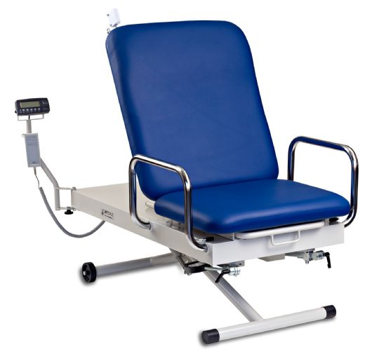 Front View of the Med-Mizer UpScale Power Adjustable Weight Scale Exam Table 