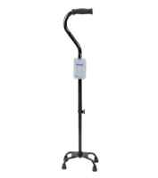Quad Cane with 4-Point Non-Slip Base for Users 4'10" to 6'3"