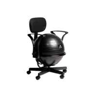 Deluxe Office Ball Chair, ergonomic chair, lockable wheels, with armrest,  lower back support, phthalates-free ball, 16 arm rest to arm rest