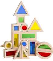 Wooden Colored Building Blocks for Pediatric Sensory Stimulation