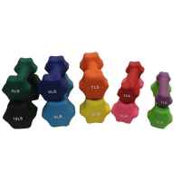 Beginner Dumbbell Workout Set of 10 Neoprene Dumbbells by PHS Medical
