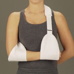 PLEXFIT Athletic Arm Sling (Large Right, White & Black) : : Health  & Personal Care