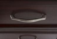 Brushed metal handles and knobs