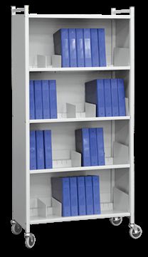 Versa Multi-Purpose 4-Shelf Cabinet Style Racks in Light Grey