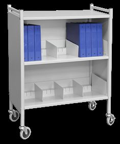 Versa Multi-Purpose 2-Shelf Enclosed Side Racks in Light Grey
