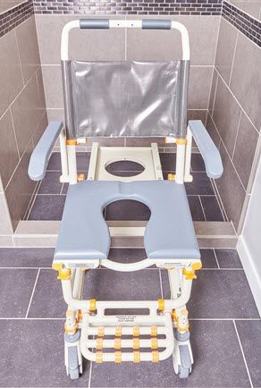 Front View of ShowerBuddy Shower Transfer Chair 
