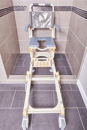 ShowerBuddy Shower Transfer Chair Shown with Transfer 