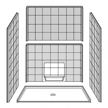 Diagram of shower's five sections