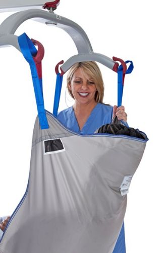 Like those other models, this disposable patient lift sling is strong enough to tolerate patient loads up to 600 lb. and is designed to alleviate the burdens on caregivers when attempting to transport patients from one location to another.