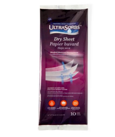 Liquid absorbing dry sheets package