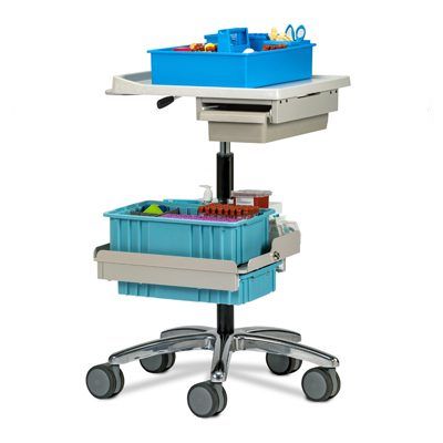Store & Go Mobile Phlebotomy Cart with Lockable Storage - PREMIUM