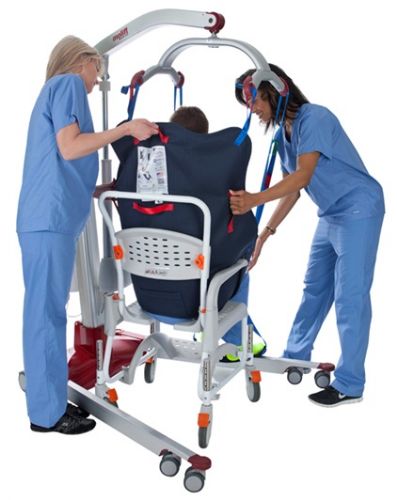 The Apex Seated Sling from Medco Tech is designed to help caregivers in transferring patients from a seated position to another location. 