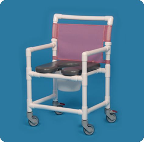 Midsize Shower Chair with Commode Pail 