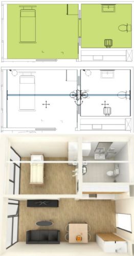 2 Lift setup for bedroom and bathroom lift access