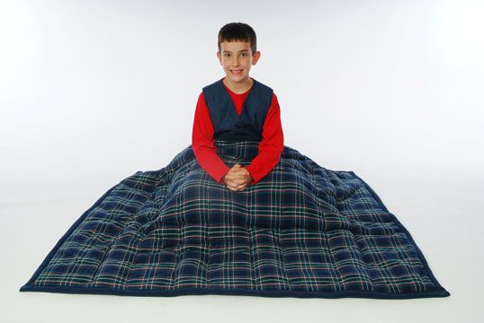 Navy Plaid Weighted Cozy Comforter (Medium and Large ONLY)