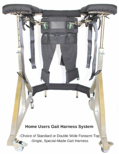 Second Step Gait Harness System for Home Users w/ Custom-Made Gait Harness is made in the USA and includes one (1) Custom-Made Gait Harness. You get to choose a Standard or Double Wide Forearm Top - (Front View)