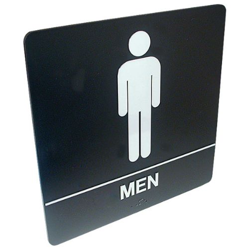 Men's Braille Restroom Sign