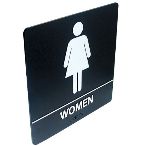Women's Braille Restroom Sign