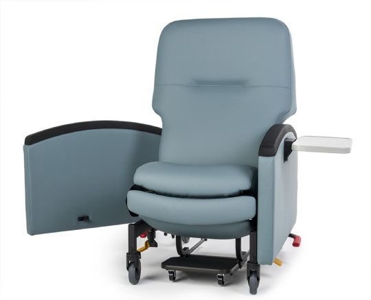 Pivot arms enable easy seat entry/exit and lateral transfers
