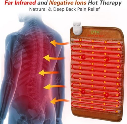 UTK Heating Pad for Back Pain Relief with Far Infrared Therapy, Far  Infrared Heating Pad with Auto Shut Off Large for Cramps, Sciatica Pain  Relief