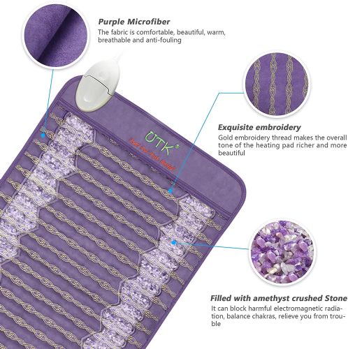 Amethyst Heat Therapy Healing Pads for Pain Relief by UTK Technology