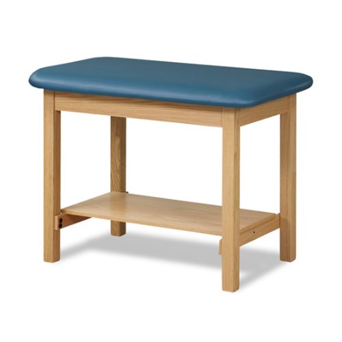 Clinton Athletic Sports Medicine Wood Taping Table with Bottom Shelf 
