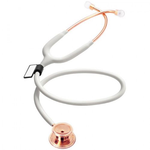 MDF MD One Stainless Steel Dual Head Stethoscope in Rose Gold and White