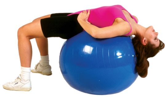 CanDo￿ Inflatable Exercise Ball - Back Stretch
