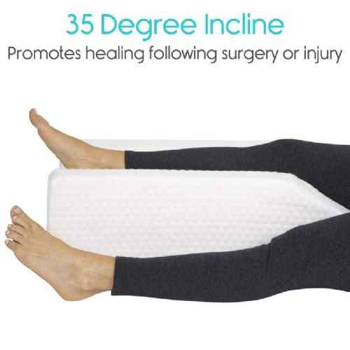 Zero Degree Knee Pillow - Surgery Knee Pillow - Knee Rehab - Foam Wedge -  Physic