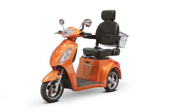 Orange - EW-36 Senior Mobility Electric Scooter With Digital Anti-Theft Alarm
