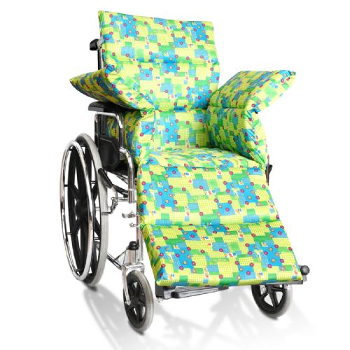 Plaid Wheelchair Comfort Seat 54in x 17in 