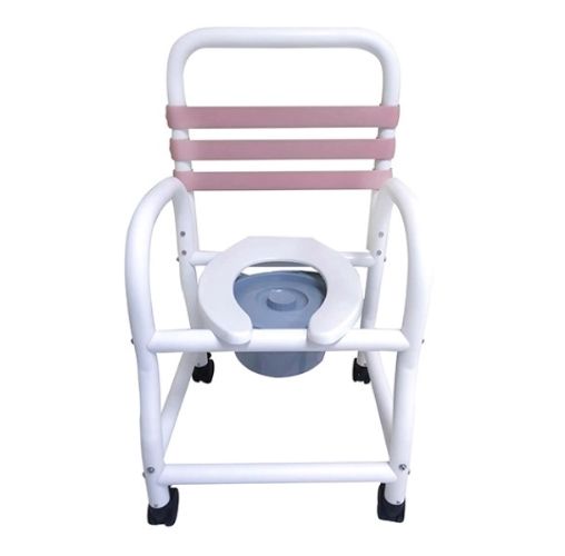 Mauve color options - Chair with commode shown 