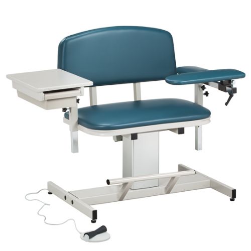 Extra-Wide, Blood Drawing Chair with Padded Flip Arm and Drawer