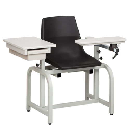 Blood Drawing Chair with Flip Arm and Drawer