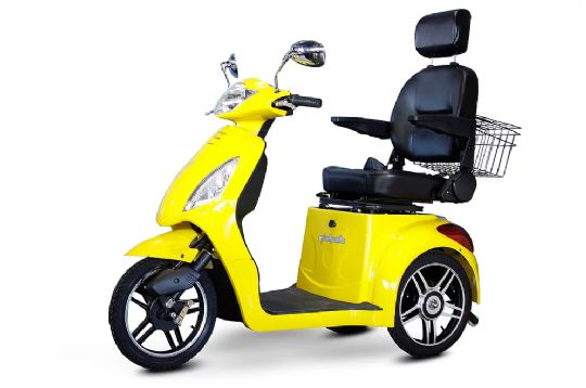 Yellow - EW-36 Senior Mobility Electric Scooter With Digital Anti-Theft Alarm