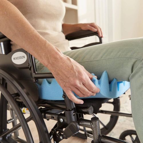 The McKesson seat cushion is an exact fit for standard size wheelchairs