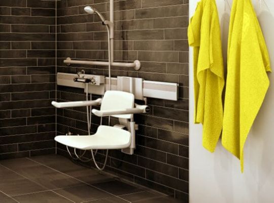 Hygienic, slip-resistant seat is easy to sanitize