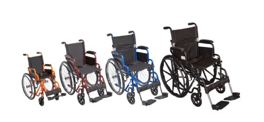 All Ziggo wheelchair sizes