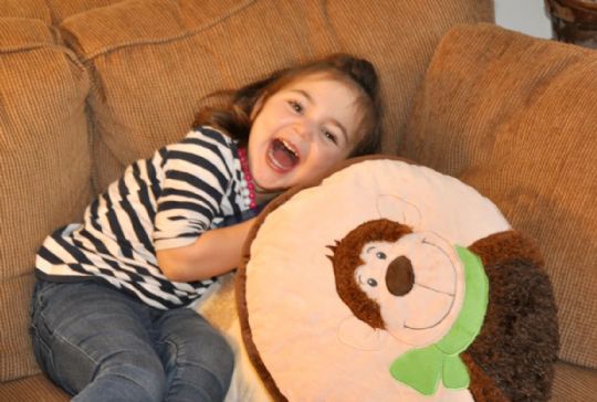 Pictured with the Monkey Sensory Animal Pillow