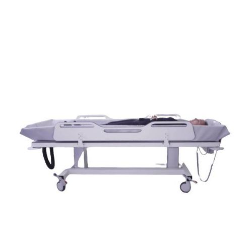 This shower bed/ trolley has a maximum user weight of 440 lbs