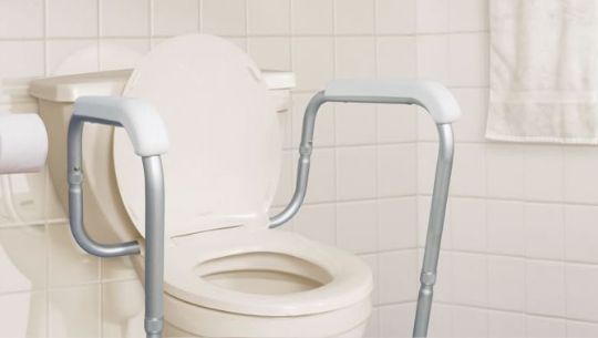 AquaSense Adjustable Toilet Safety Rails Detailed View