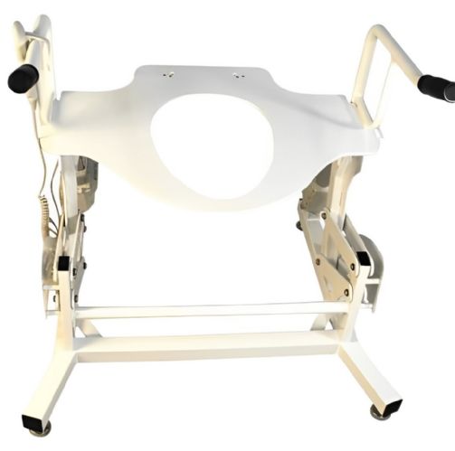 Bariatric Toilet Lift - View of the Lift Frame and Seat