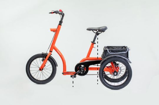 Biko Adaptive Tricycle from Ormesa - Side View, Red