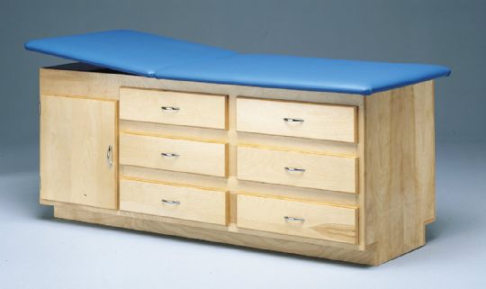 6 Drawer Cabinet Table, with Adjustable Back