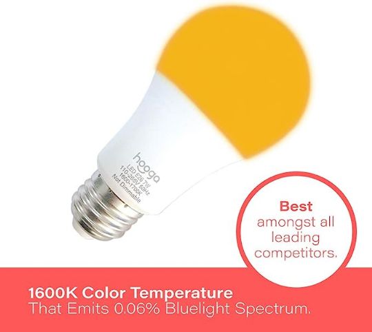 The Amber Light Bulbs have a 1600K color temperature