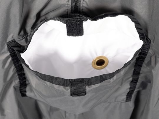 Front pocket with access port