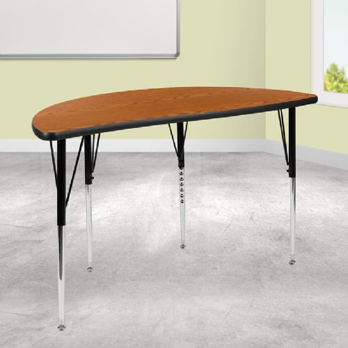 Table shown in a classroom setting