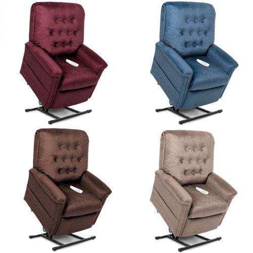 Available in a variety of colors (From top left and across: Black Cherry, Pacific, Walnut and Stone)