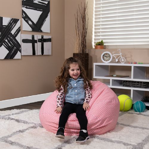 Small Bean Bag Chairs weight 8-pounds and are 18-inches tall and 30-inches wide